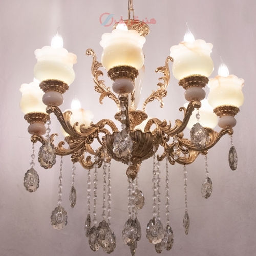 خرید، قیمت و مشخصات لوستر برنزی 8 شاخه نوردهی عالی و طراحی بسیار زیبا و شیک - هنرظریف