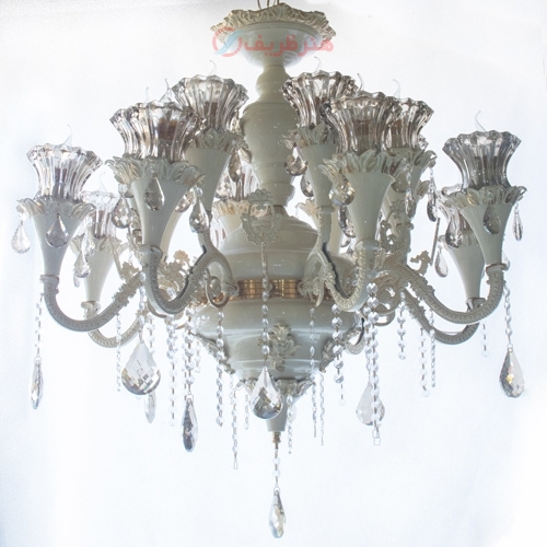 خرید، قیمت و مشخصات لوستر طرح سرامیکی و کریستالی، طراحی مدرن و پر فروش - هنرظریف