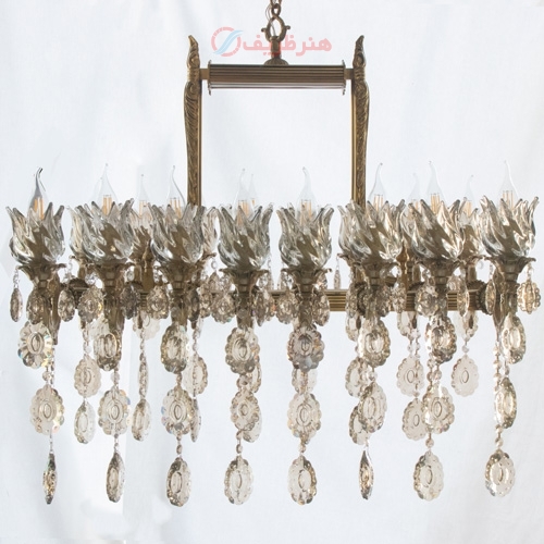 خرید، قیمت و مشخصات لوستر طرح خورشیدی تعدادشاخه بالا و نوردهی فوق العاده - هنرظریف