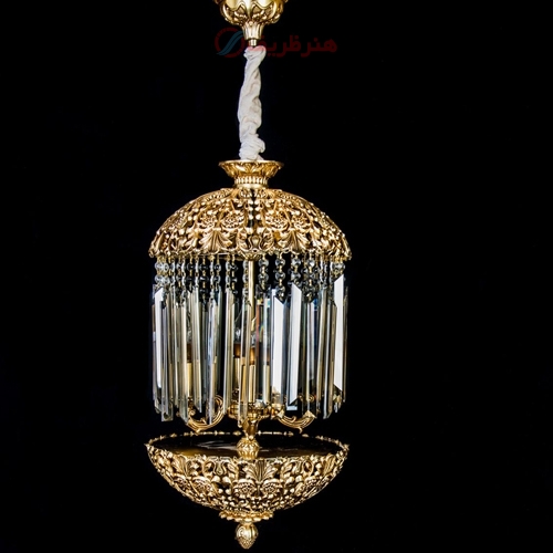 خرید، قیمت و مشخصات لوستر آناناسی سایز 4 بدنه آلیاژ و رنگ فورتیک و 4 شعله کیفیت و طراحی بی نظیر - هنرظریف