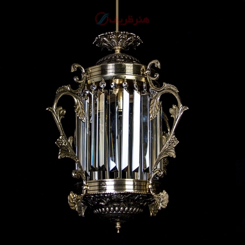 خرید، قیمت و مشخصات لوستر فانوسی چهار پر بزرگ جنس بدنه برنزی با طراحی زیبا - هنرظریف