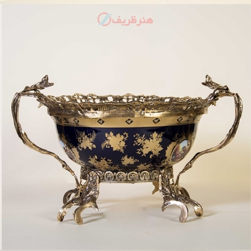 خرید، قیمت و مشخصات آجیل خوری برنز سرامیک، رنگ برنز و ثابت، کیفیت بی نظیر - هنرظریف