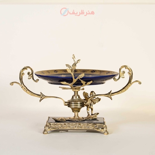خرید، قیمت و مشخصات شیرینی خوری برنزی سنگی به رنگ سرمه ای و برنزی کیفیت ساخت درجه یک - هنرظریف