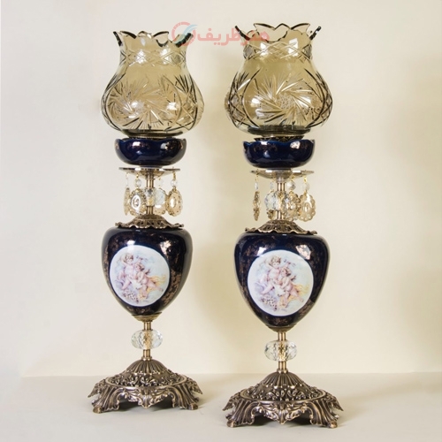 خرید، قیمت و مشخصات شمعدان طرح نسترن بدنه برنز و سرامیک طراحی بی نظیر و خاص - هنرظریف