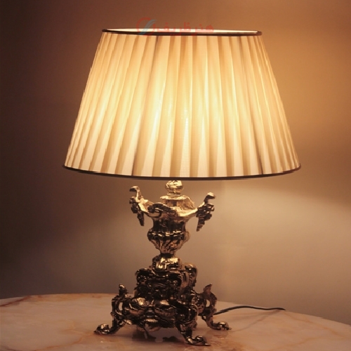 خرید، قیمت و مشخصات آباژور رومیزی شیلد دار جنس بدنه برنزی و رنگ ثابت - هنرظریف