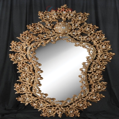 خرید، قیمت و مشخصات آینه دیواری با طراحی گل و بدنه آلیاژ، کیفیت کار درجه یک - هنرظریف