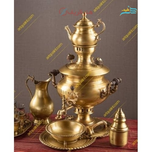 مشخصات کامل سماور زغالی برنجی 6 لیتری با روکش نانو، رنگ ثابت و ورق ضخیم برنج | هنرظریف