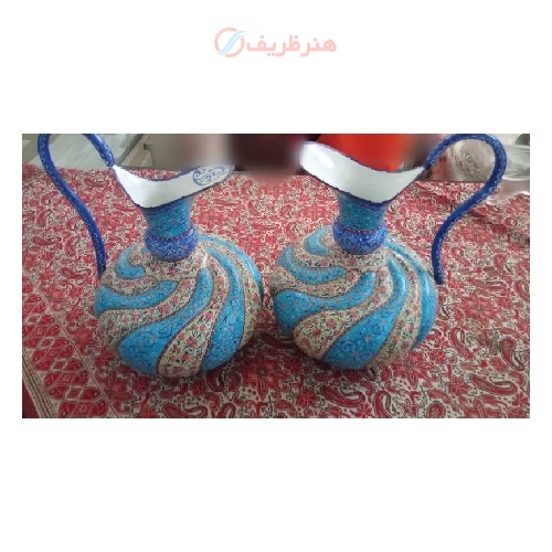 خرید، قیمت و مشخصات پارچ های مسی مینا کاری شده با ضمانت و کیفیت بی نظیر - هنرظریف