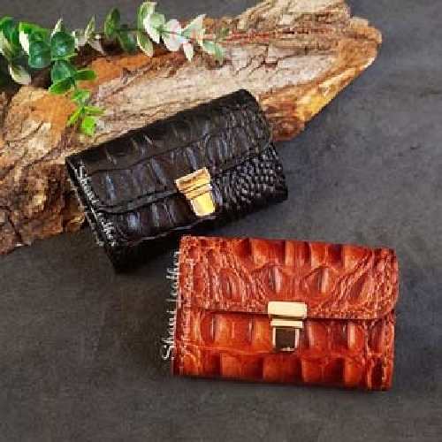 خرید آنلاین، جاکارتی آکاردئونی دستدوز چرم طبیعی گاوی، زیر قیمت بازار، هنرظریف