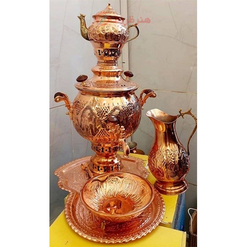 خرید آنلاین، سرویس سماور مسی و قلمزنی با کیفیت بالا، زیر قیمت بازار | هنرظریف