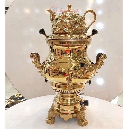 سماور گازی 8 لیتری مدل سونیا طلایی زیبا و نفیس