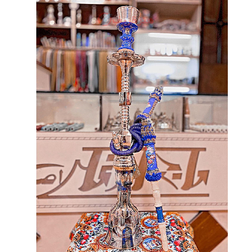 خرید، قیمت و مشخصات قلیان کامل برنجی دو مرتبه شمش سفید، شیشه تراش سه تیکه نقاشی، گارانتی 10 ساله ارزان و باکیفیت _ هنرظریف