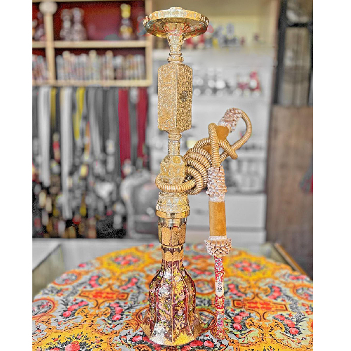 خرید، قیمت و مشخصات قلیان تنه برنجی شمش 17 سانتی چکش کاری، با گارانتی 10 ساله ارزان و باکیفیت _ هنرظریف