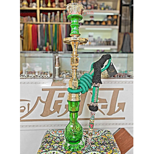 خرید، قیمت و مشخصات قلیان برنجی شمش یک مرتبه، شیشه تراش طرح عینکی با گارانتی 10 ساله ارزان و باکیفیت _ هنرظریف