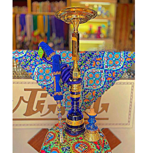 خرید، قیمت و مشخصات قلیان برنجی شمش بلند زرد، لبی تمام استخوان طرح قدح، باگارانتی 10 ساله ارزان و باکیفیت _ هنرظریف