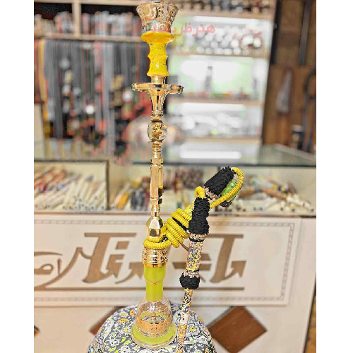 خرید، قیمت و مشخصات قلیان برنجی دو مرتبه شمش، طرح سایه روشن، دارای گارانتی 10 ساله ارزان و باکیفیت _ هنرظریف