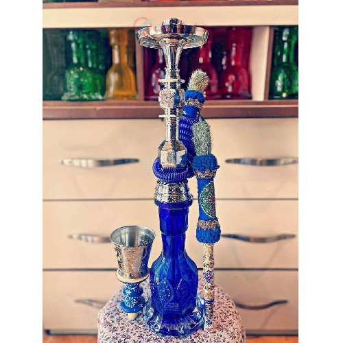 خرید، قیمت و مشخصات قلیان کامل برنجی شمش یک مرتبه آبکاری شده، لبی تمام استخوان طرح تشعیر ارزان و باکیفیت _ هنرظریف