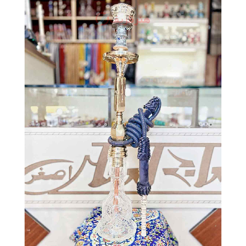 خرید، قیمت و مشخصات قلیان کامل برنجی شمش یکمرتبه، شیشه تراش طرح ترخینه ارزان و باکیفیت _ هنرظریف