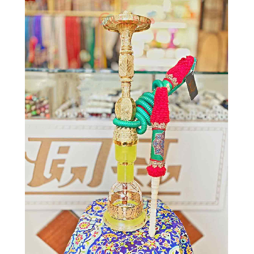 خرید، قیمت و مشخصات قلیان کامل برنجی یک مرتبه شمش، شیشه سایه روشن، 10 سال گارانتی ارزان و باکیفیت _ هنرظریف