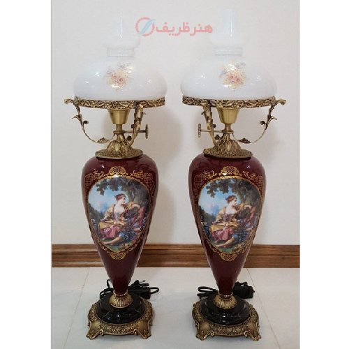 خرید، قیمت و مشخصات چراغ قالپاقی ستون کله قندی زرشکی، ارزان و با کیفیت _ هنرظریف