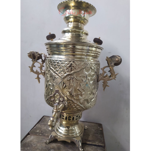 خرید، قیمت و مشخصات سماور 6 لیتری برنجی مدل استوانه ای قلم با کیفیت عالی و دارای ضمانت _ هنرظریف