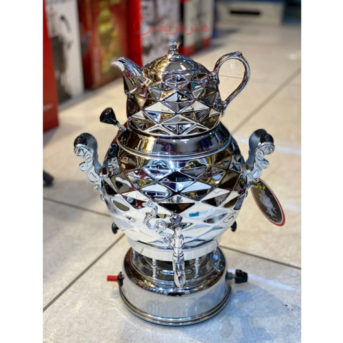 خرید، قیمت و مشخصات سماور گازی 6 لیتری تمام برنجی مدل 3 کاره ترک، دارای فندک، شیر استاندارد ارزان وبا کیفیت _ هنرظریف