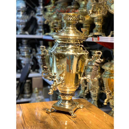 خرید، قیمت و مشخصات سماور زغالی 10 لیتر، تراش کاپ، ورق سوپر سنگین ارزان و باکیفیت _ هنرظریف