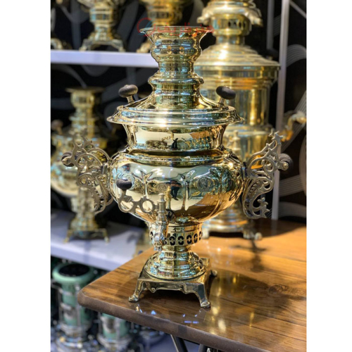 خرید، قیمت و مشخصات سماور زغالی 6 لیتری مدل نگین، لبه ورق، دسته طوری سفارشی ارزان و باکیفیت _ هنرظریف