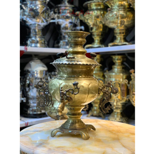 خرید، قیمت و مشخصات سماور زغالی 6 لیتری مدل نگین لبه ریخته، ورق سوپر سنگین ارزان و باکیفیت _ هنرظریف