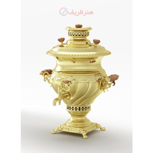 خرید، قیمت و مشخصات سماور مدل زغالی ۲۰۰۳ ظرفیت اسمی هشت لیتری، ورق برنج ضخیم ارزان و با کیفیت _ هنرظریف