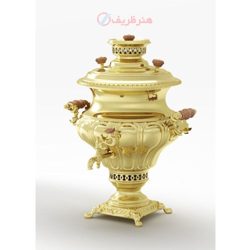 خرید، قیمت و مشخصات سماور مدل زغالی شکمی ۱۰ ظرفیت اسمی ده لیتری، ورق برنج ضخیم شهید باهنر ارزان و با کیفیت _ هنرظریف