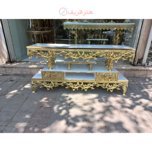 خرید میز تلویزیون آلیاژی با رویه ام دی اف با ضمانت رنگ و کیفیت | هنرظریف