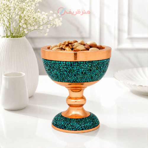 خرید، قیمت و مشخصات سنگاب فیروزه کوبی پرنسا، مدل پایه دار؛ با کیفیت بالا _ هنرظریف