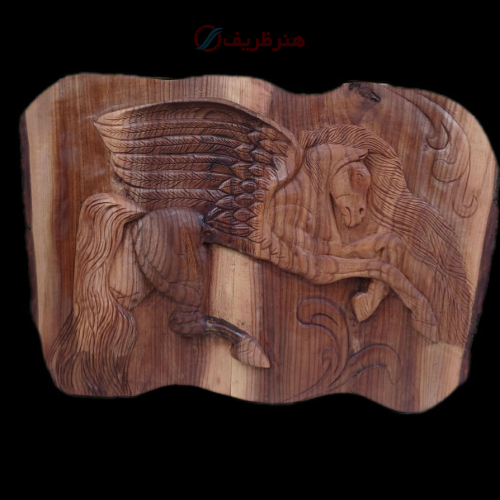 خرید ساعت دیواری چوبی منبت‌کاری دست‌ساز | صنایع دستی لوکس هنرظریف