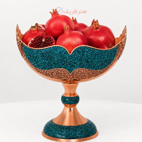 خرید، قیمت و مشخصات کشکول فیروزه کوبی پرنسا، مدل قلمه زنی؛ با کیفیت بالا _ هنرظریف