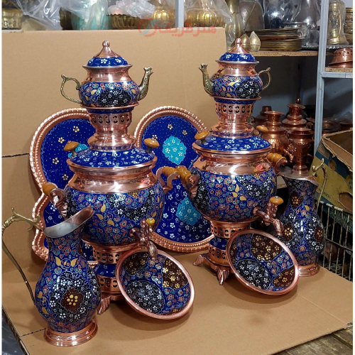 سماور مسی ۴ لیتری پرداز نانو با رنگ ثابت