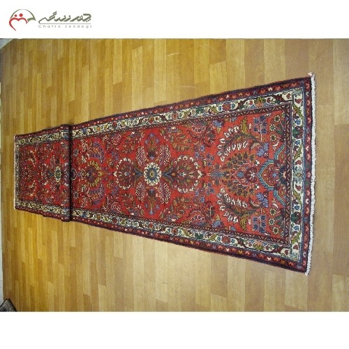 خرید آنلاین، کناره دستبافت همدان کد 39074 با نقشه عالی لچک و ترنج و نخ اعلاء، دارای ضمانت، زیر قیمت بازار | هنرظریف