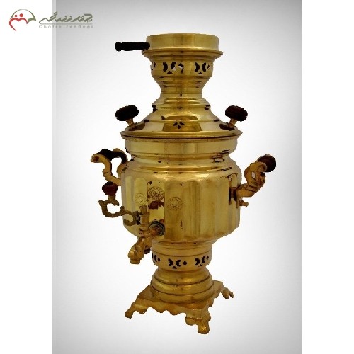 خرید آنلاین، سماور ذغالی برنجی مدل ارکیده ساده همراه با ورق ضخیم 7 دهم، دارای ضمانت نامه، زیر قیمت بازار | هنرظریف