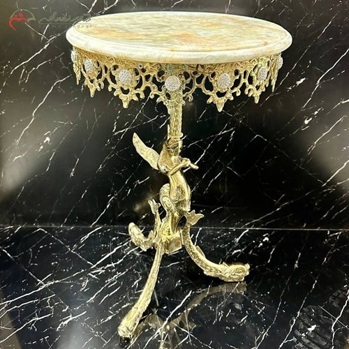 خرید آنلاین، میز خاطره گرد در طرح آفتابگردان و ماهی، زیر قیمت بازار | هنرظریف