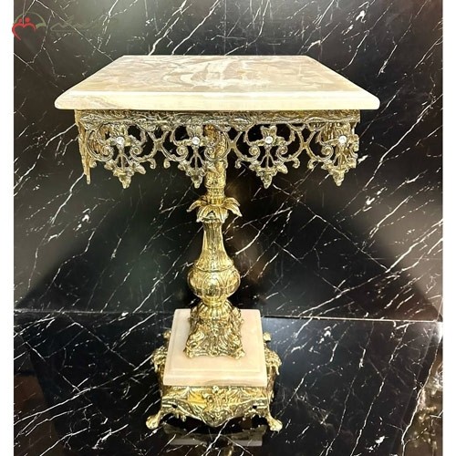 خرید، میز برنزی و سنگ مرمر، طرح گل زیبا و درجه یک، زیر قیمت بازار | هنرظریف