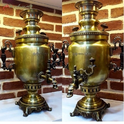 خرید آنلاین، سماور زغالی برنجی 6 لیتری کد 114 با طراحی عالی کیفیت اعلاء، مدل نظر، رنگ آنتیک همراه با گارانتی، زیر قیمت بازار | هنرظریف