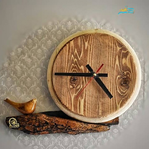 ساعت چوبی بسیار زیبا و شیک، مناسب منزل و محل کار با ضمانت - هنرظریف