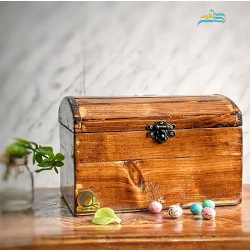 جعبه چوبی گنجشک وود مناسب برای نگهداری زیورآلات، باکس هدیه و گل آرایی - هنرظریف