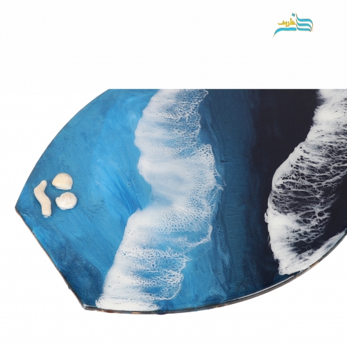 تخته سرو دژاوو طرح دریا با پوشش رزینی بدون تغییر رنگ و قابل شستشو