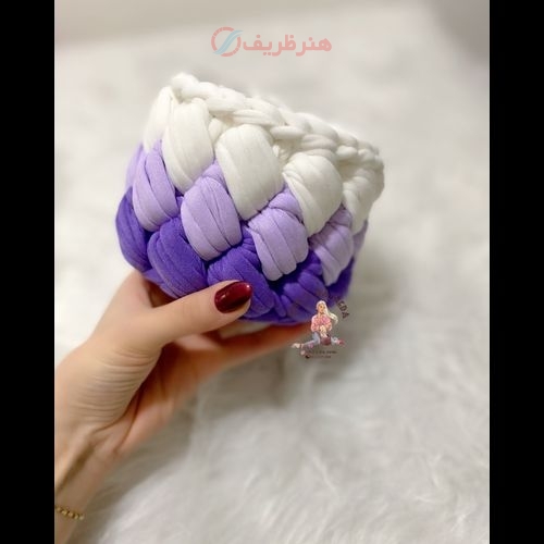 سبد لوازم آرایش تریکو بافت منظم با کیفیت بالا