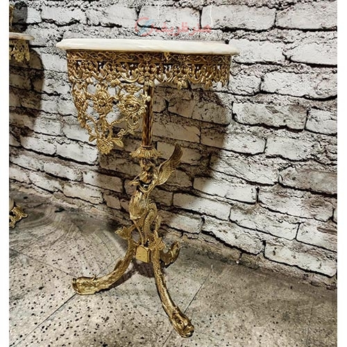 میز تلفن پایه ماهی ستون فرشته گل یاسی سایز 40، زیبا و بی نظی / هنر ظریف