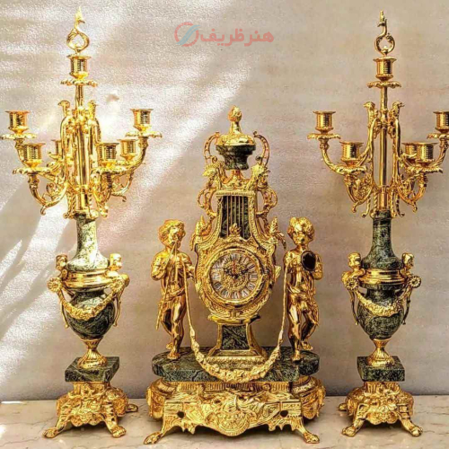 ساعت و شمعدان خروسی عروسک بزرگ- هنرظریف