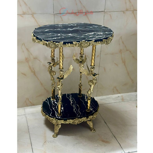 میز خاطره برنزی بیضی، طرح چهار فرشته، گل سرخ