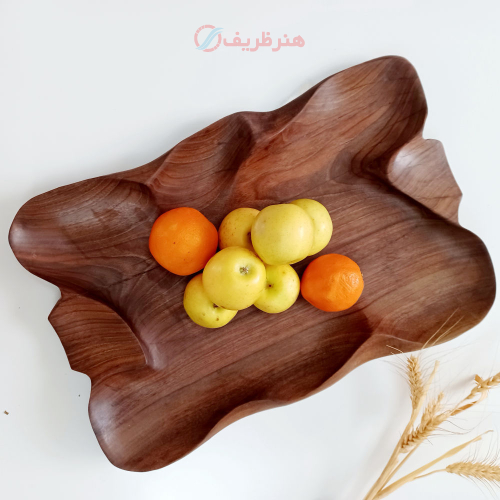سینی چوبی دفرمه دست‌ساز