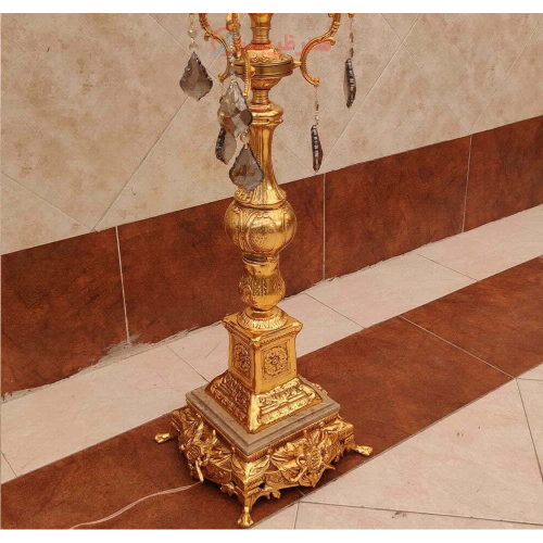 آباژور ایستاده برنزی، نه شاخه مدل پایه مربع